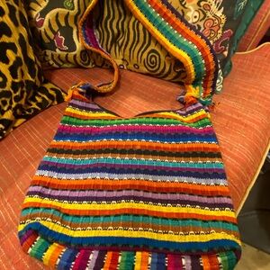 Colorful Striped Women's Bag